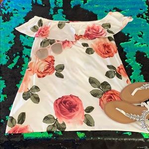 Off the Shoulder Floral Maxi